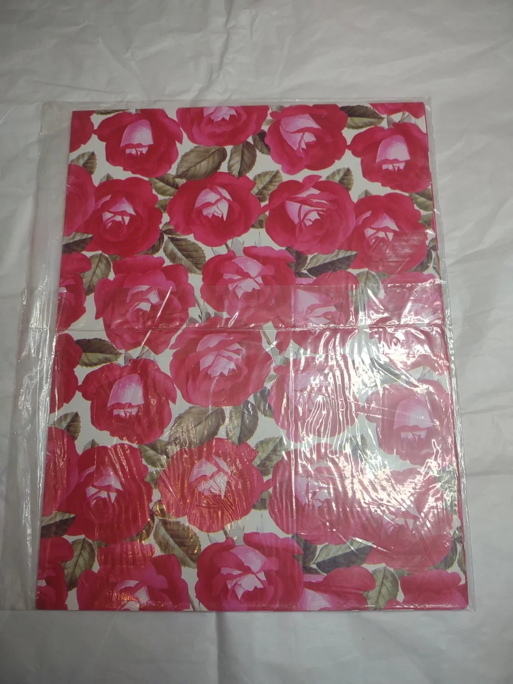 Pink Rose Gift Wrap Sheet - American Greetings